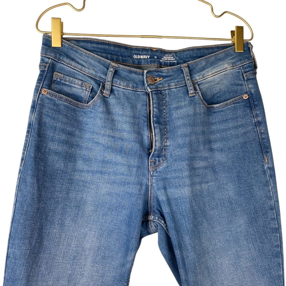 Old Navy Womans Rockstar Super Skinny Jeans Size 12 Regular Style 112‎ - Picture 3 of 7